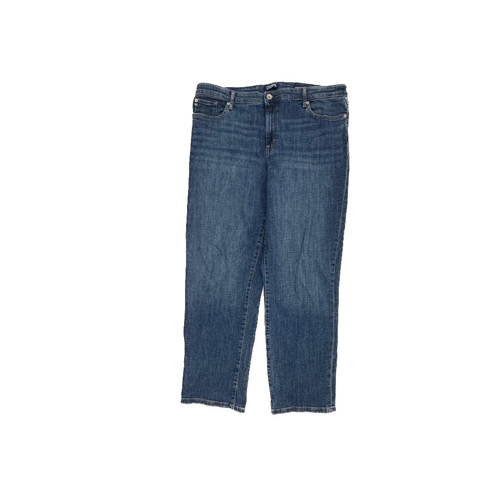 Chaps Slim Boyfriend Women's size‎ 14 Dark Wash Blue Denim Jeans